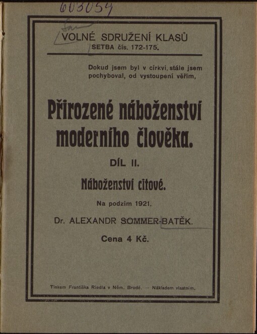 Přirozené náboženství moderního člověka