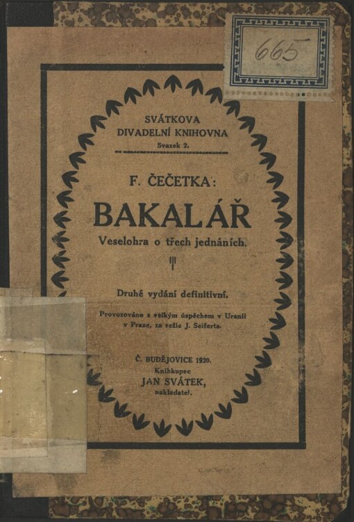 Bakalář: veselohra o třech dějstvích