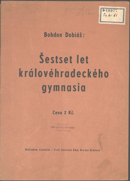 Šest set let královéhradeckého gymnasia