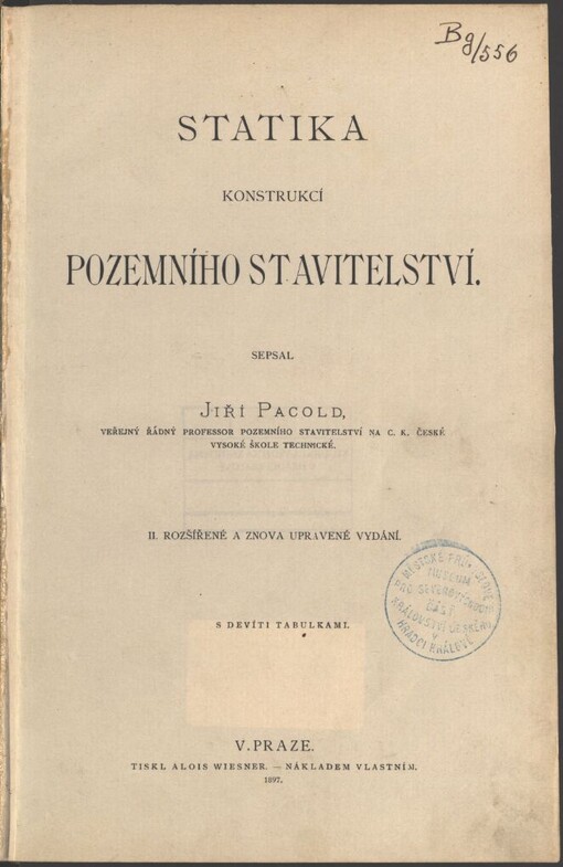 Statika konstrukcí pozemního stavitelství