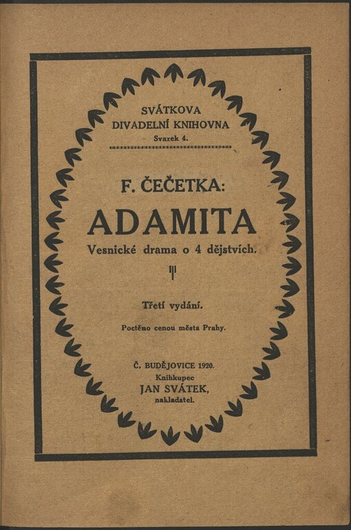 Adamita: vesnické drama o 4 dějstvích