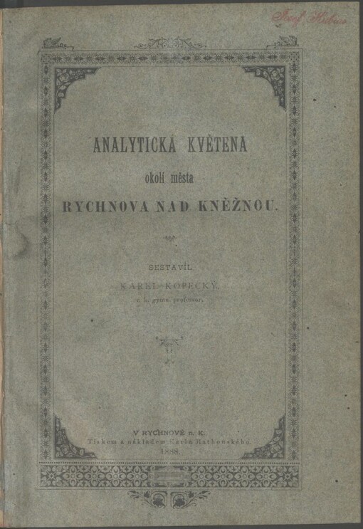 Analytická květena okolí města Rychnova nad Kněžnou