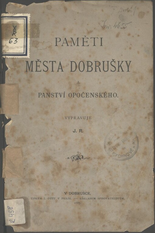 Paměti města Dobrušky a panství opočenského