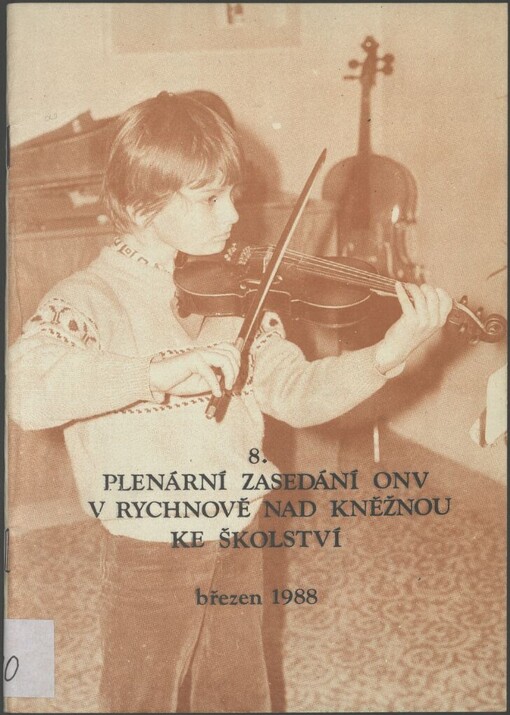 8. plenární zasedání ONV v Rychnově nad Kněžnou ke školství