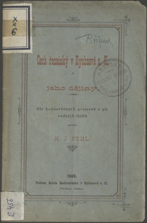 Cech řeznický v Rychnově n. K. a jeho dějiny