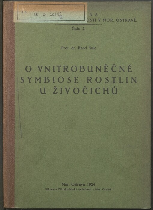 O vnitrobuněčné symbiose rostlin u živočichů