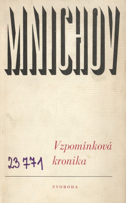 Mnichov: vzpomínková kronika