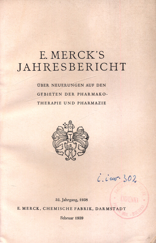 Merck's Jahresbericht über Neuerungen auf den Gebieten der Pharmakotherapie und Pharmazie