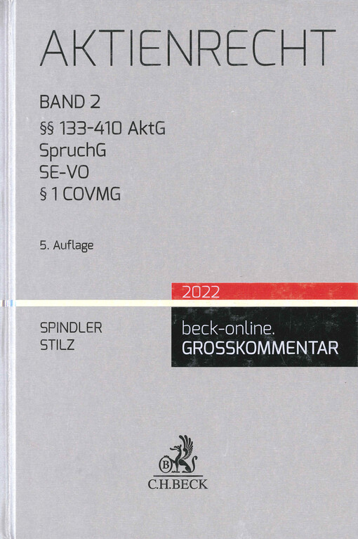 Aktienrecht. Band 2, §§ 133-410 AktG : SpruchG, SE-VO, § 1 COVMG