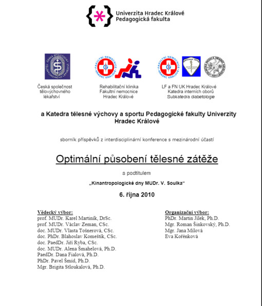 Optimální působení tělesné zátěže :s podtitulem 