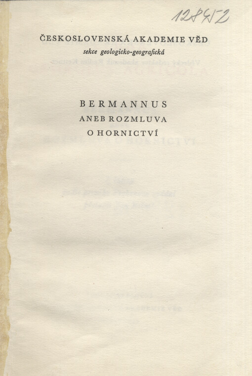 Bermannus aneb rozmluva o hornictví