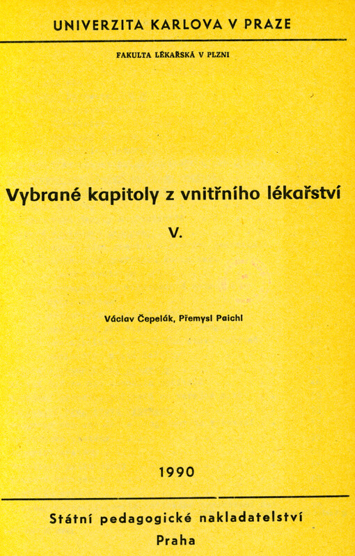Vybrané kapitoly z vnitřního lékařství. V