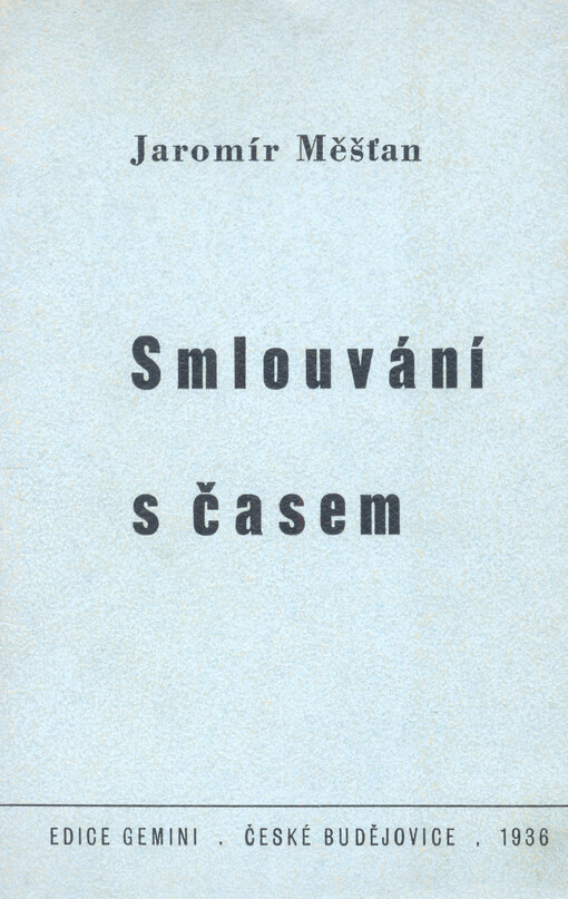Smlouvání s časem : lyrika