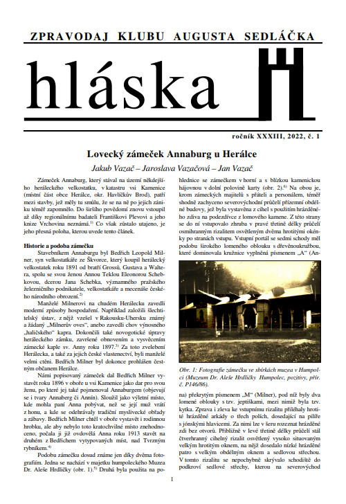 Hláska : zpravodaj Klubu Augusta Sedláčka