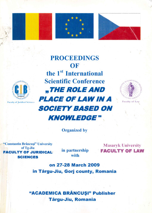 Proceedings of the 1st international scientific conference 