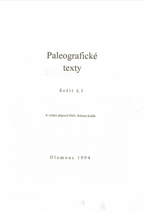 Paleografické texty