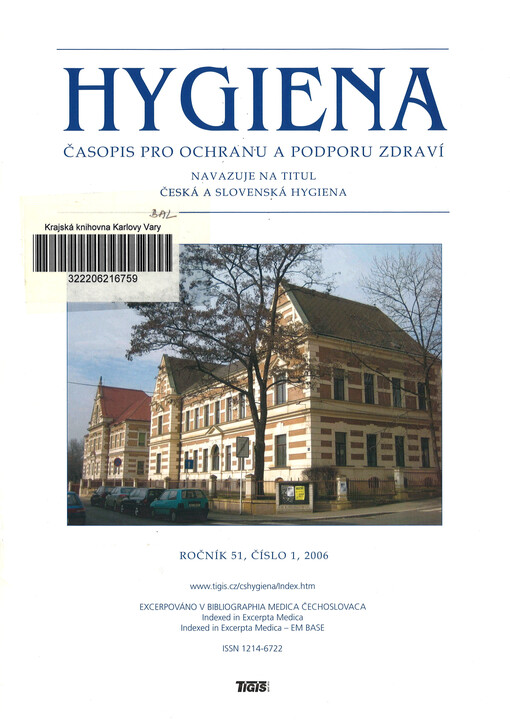 Hygiena : časopis pro ochranu a podporu zdraví