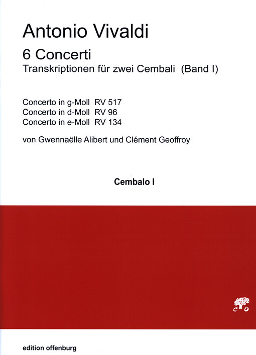 6 Concerti : transkriptionen für zwei Cembali. Band 1