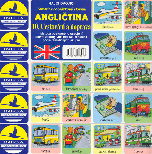 Angličtina :tematický obrázkový slovník : najdi dvojici, 10. díl