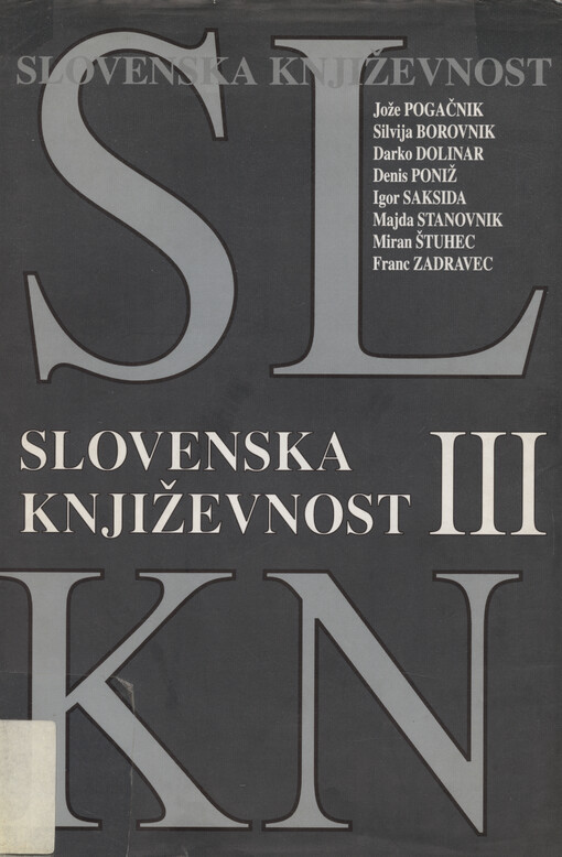 Slovenska književnost. III
