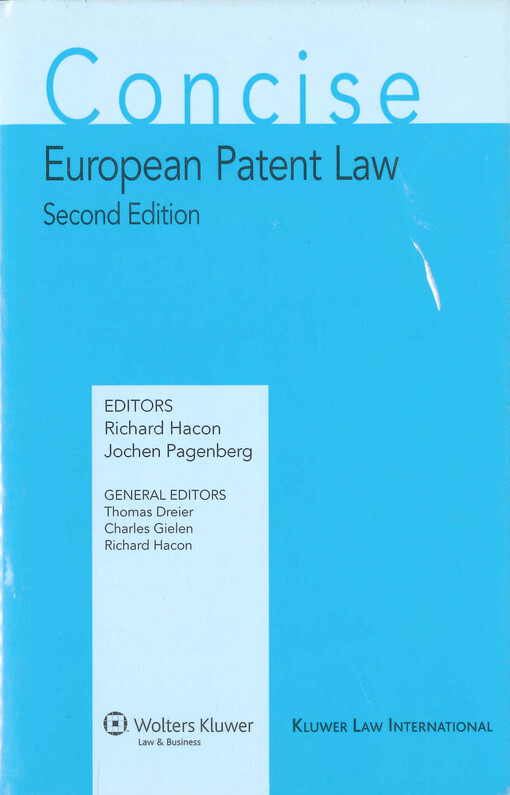 Concise European patent law