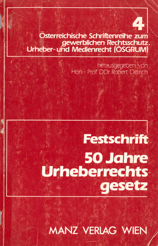 Festchrift 50 Jahre Urheberrechsgesetz