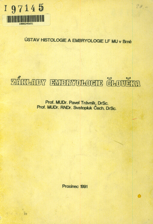 Základy embryologie člověka