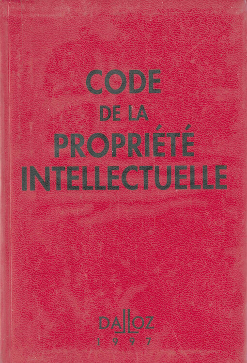 Code de la propriété intellectuelle