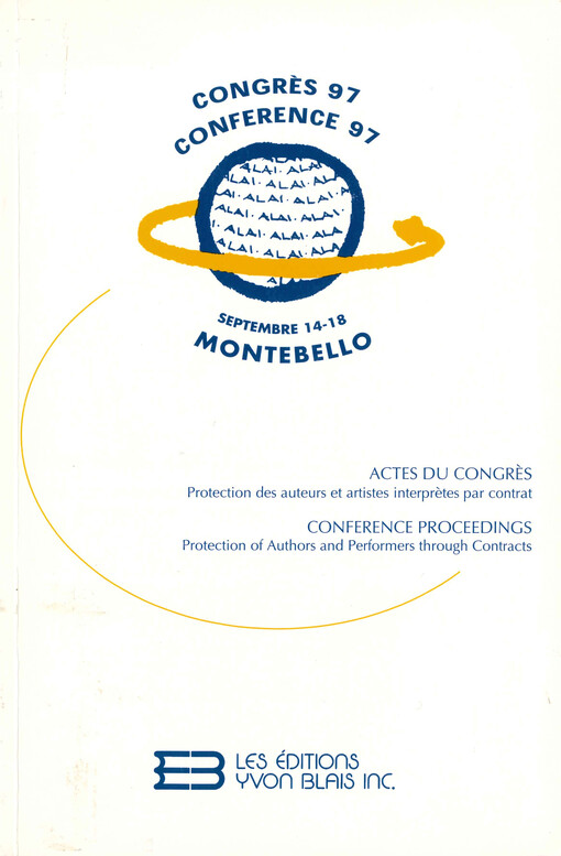 Actes du congres : protection des auteurs et artistes interpretes par contrat