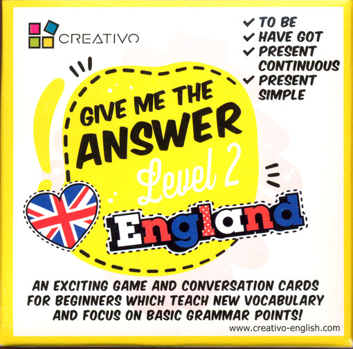 Give me the answer : an exciting game and conversation cards for beginners which teach new vocabulary and focus on basic grammar points! Level 2, England