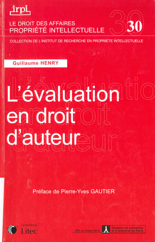 L'évaluation en droit d'auteur