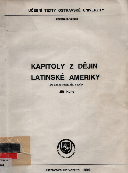 Kapitoly z dějin Latinské Ameriky : (do konce koloniální epochy)