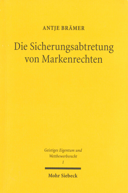Die Sicherungsabtretung von Markenrechten