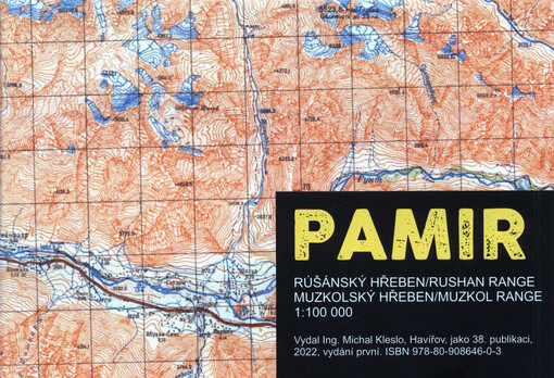 Pamir : 1: 100 000 : Rúšánský hřeben, Muzkolský hřeben = Rushan Range, Muzkol Range