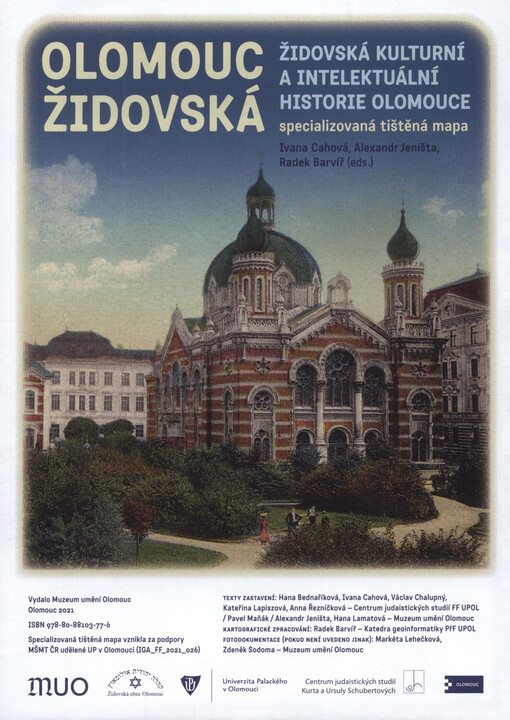 Olomouc židovská : židovská kulturní a intelektuální historie Olomouce : specializovaná tištěná mapa