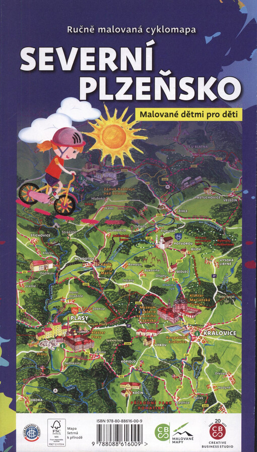 Ručně malovaná cyklomapa Severní Plzeňsko : malovaná dětmi pro děti