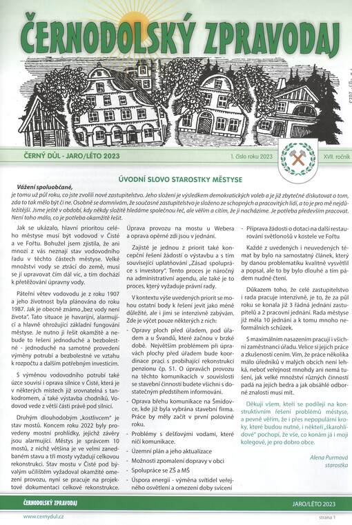 Černodolský zpravodaj : čtvrtletník sloučených obcí Černý Důl - Čistá - Fořt
