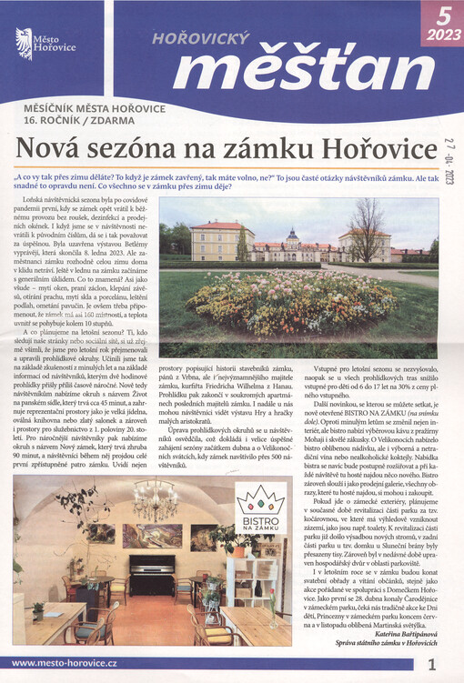 Hořovický měšťan : měsíčník města Hořovice
