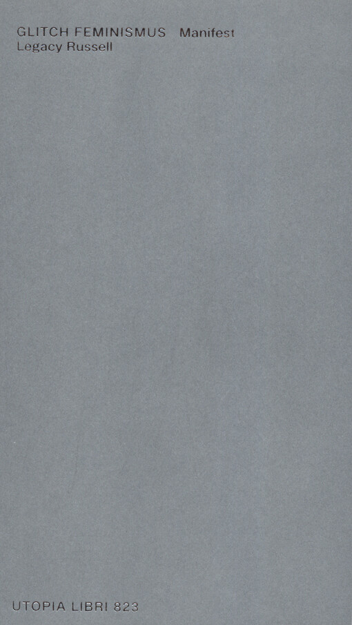 Glitch feminismus : manifest