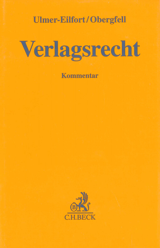 Verlagsrecht : Kommentar