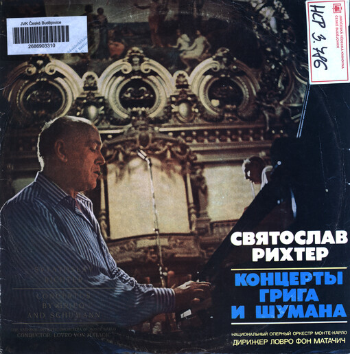 Svyatoslav Richter Concertos by Grieg and Schumann E. Grieg Concerto for Piano an Orchestra in A Minor, Op. 16 ; R. Schumann Concerto for Piano and Orchestra in A Minor, Op. 54