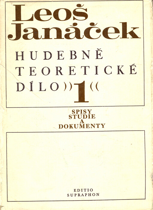 Hudebně teoretické dílo.1,Spisy, studie a dokumenty