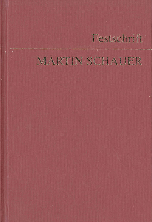 Festschrift Martin Schauer