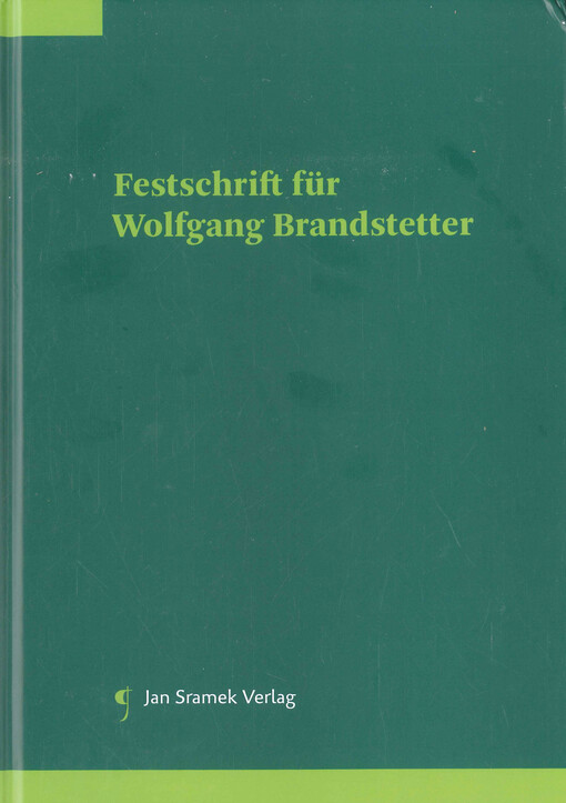 Festschrift für Wolfgang Brandstetter
