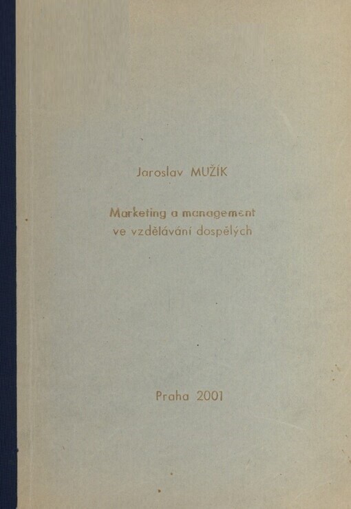 Marketing a management ve vzdělávání dospělých