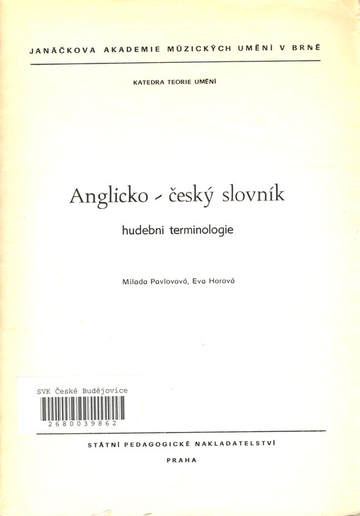Anglicko-český slovník hudební terminologie