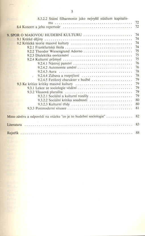 Vybrané problémy hudební sociologie