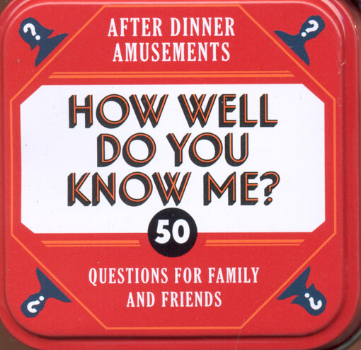 How well do you know me? after dinner amusements : questions for family and friends