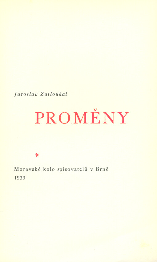 Proměny : [básně]