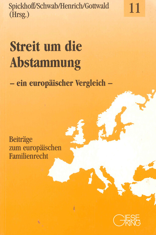 Streit um die Abstammung : ein europäischer Vergleich